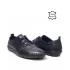 Черни мъжки обувки от естествена кожа с шито ходило