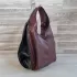 Дамска чанта тип торба в бордо и черно 73044-4