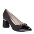 Черни дамски елегантни обувки Eliza от велур и лак 21089-1