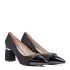 Черни дамски елегантни обувки Eliza от велур и лак 21089-1