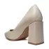 Бежови дамски елегантни обувки Eliza с широк ток 21092-2