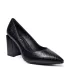 Черни дамски елегантни обувки Eliza с широк ток 21092-1