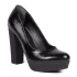 Официални дамски обувки в черно с висок ефектен ток 21189-1