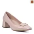 Дамски елегантни обувки от естествена кожа в розово 21326-2