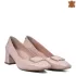 Дамски елегантни обувки от естествена кожа в розово 21326-2
