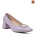 Дамски елегантни обувки от естествена кожа в лилаво 21326-3