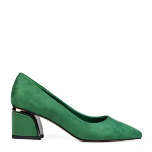 Елегантни дамски обувки Eliza от зелен велур 21333...