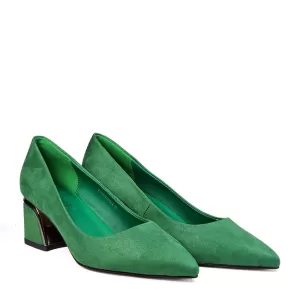 Елегантни дамски обувки Eliza от зелен велур 21333...