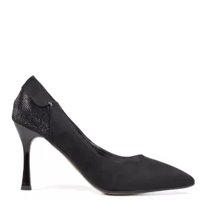 Черни официални дамски обувки Eliza с тънък ток 21...