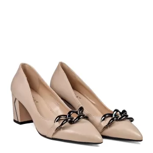Дамски елегантни обувки Eliza в бежов цвят 21346-2...