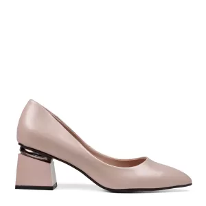 Елегантни дамски обувки Eliza от розова еко кожа 2...