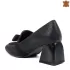 Елегантни дамски обувки от ефектна кожа в черно 21460-1