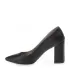 Черни дамски елегантни обувки на висок ток с остър връх