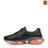 Дамски спортни обувки от естествена кожа в черен цвят 21157-1