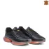 Дамски спортни обувки от естествена кожа в черен цвят 21157-1