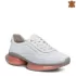 Дамски спортни обувки от естествена кожа в бял цвят 21157-2
