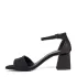 Черни дамски елегантни сандали на среден ток 21190-1