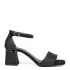 Черни дамски елегантни сандали на среден ток 21190-1