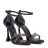 Официални дамски сандали в черен цвят с ефектен ток 21191-3