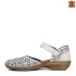 Дамски летни обувки със затворени пръсти и пета в бяло 21208-1