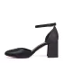 Черни дамски елегантни обувки със затворени пръсти и пета 21209-1