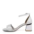 Дамски елегантни сандали със затворена пета в бял цвят 21211-2