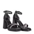 Черни официални дамски сандали с камъни 21236-1