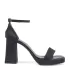 Официални дамски сандали в черен цвят с висок ток 21246-2