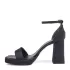 Официални дамски сандали в черен цвят с висок ток 21246-2
