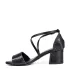 Елегантни черни дамски сандали с преплетени каишки 21247-1