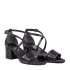 Елегантни черни дамски сандали с преплетени каишки 21247-1