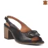 Черни елегантни дамски сандали от естествена кожа 21301-1