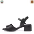 Български черни дамски сандали с удобен широк ток 21321-1