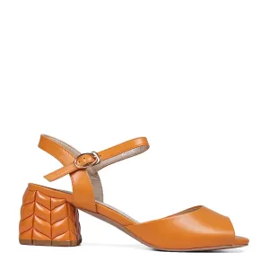 Оранжеви елегантни дамски сандали ELIZA с модерен ...