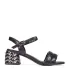Елегантни черни дамски сандали ELIZA с красив ток 21360-1