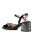Черни лачени дамски сандали ELIZA с красив ток 21364-1