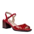 Червени лачени дамски сандали ELIZA с красив ток 21364-3