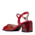 Червени лачени дамски сандали ELIZA с красив ток 21364-3