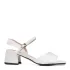 Дамски елегантни сандали ELIZA в бял цвят с широк ток 21366-3