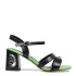 Модерни дамски сандали ELIZA в черно и зелено 21367-1
