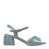 Елегантни дамски сандали ELIZA от син кроко лак 21373-2