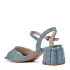 Елегантни дамски сандали ELIZA от син кроко лак 21373-2