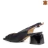 Черни дамски елегантни сандали от естествена кожа 21374-1