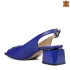 Дамски елегантни сандали естествена кожа в турско синьо 21374-3
