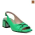 Дамски елегантни сандали естествена кожа в светло зелено 21374-4