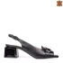 Дамски елегантни сандали естествена кожа в черен цвят 21375-1