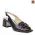 Дамски елегантни сандали естествена кожа в черен цвят 21375-1
