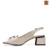 Дамски елегантни сандали естествена кожа в бежов цвят 21375-2