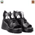 Модерни дамски сандали с платформа в черен цвят 21...