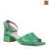 Зелени елегантни дамски сандали със затворена пета 21410-2